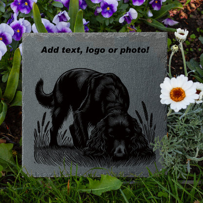 Single Side Printed Square Pet Memorial Headstone | Stone