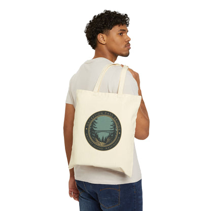 DECEPTION PASS BRIDGE, LOOKOUT Cotton Canvas Tote Bag