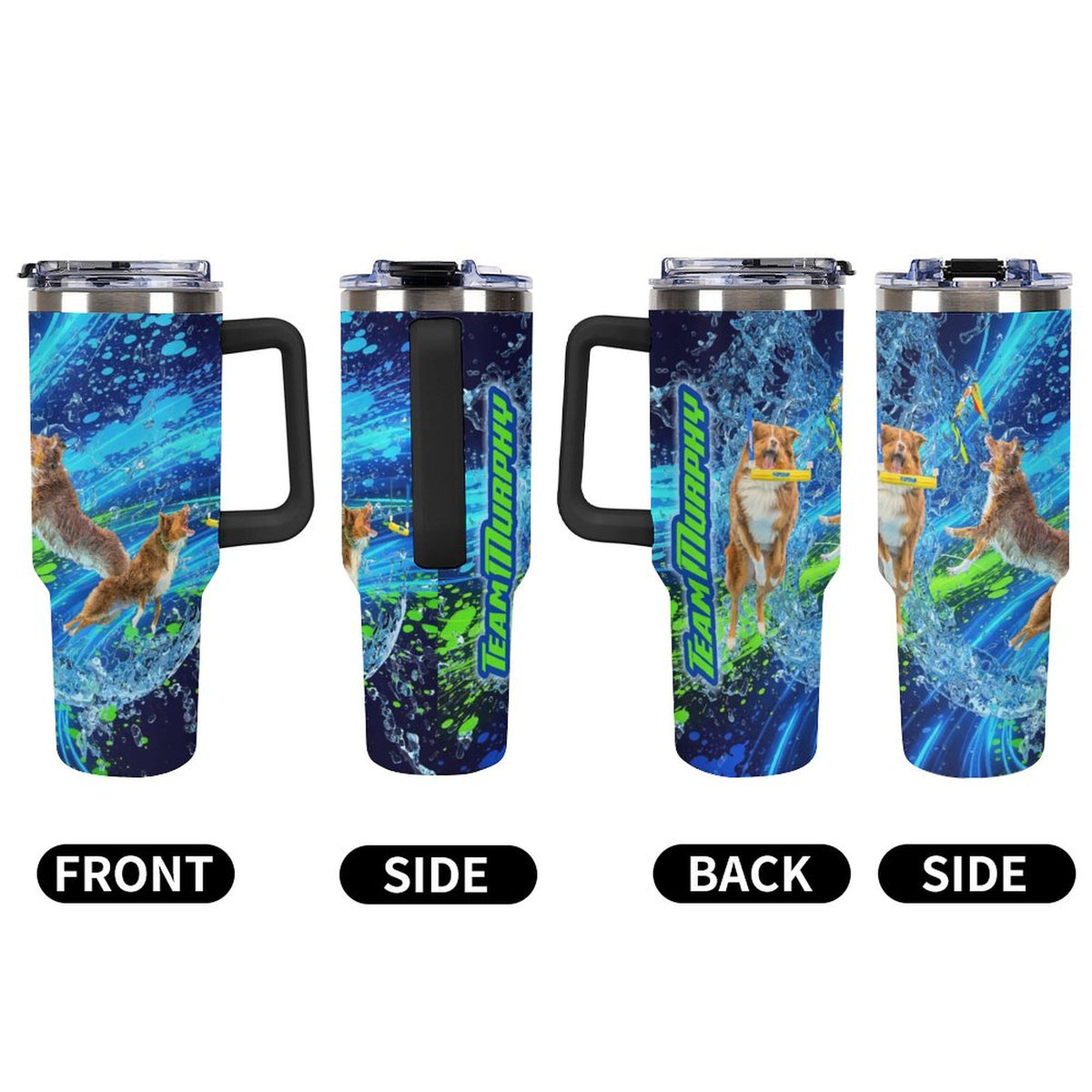 Murphy 40oz Insulated Tumbler with Handle and Straw