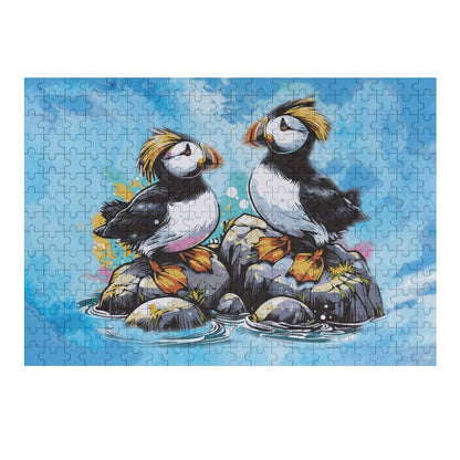 Fun TUFTED PUFFIN Wooden Picture Puzzle