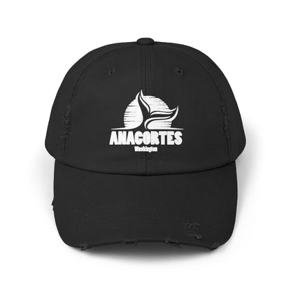 ANACORTES WHALE TAIL Unisex Distressed Cap