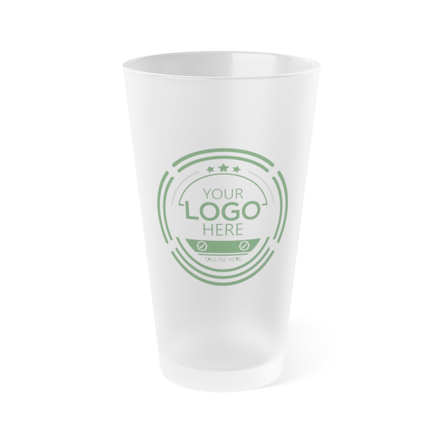 YOUR LOGO HERE! Frosted Pint Glass, 16oz