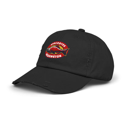 ANACORTES SALMON  Unisex Distressed Cap