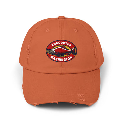 ANACORTES SALMON  Unisex Distressed Cap