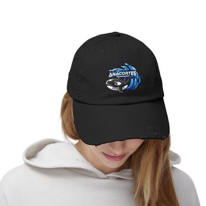 ANACORTES ORCA MASCOT Unisex Distressed Cap