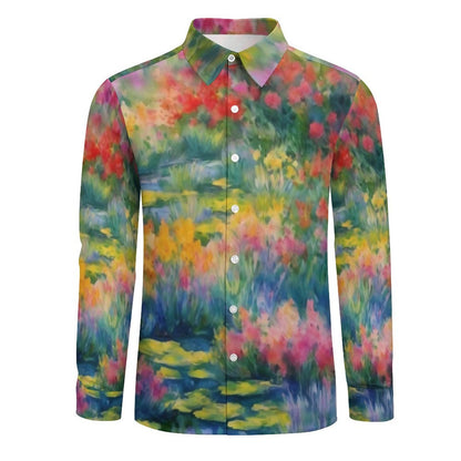 WILDFLOWER POND  Long Sleeve Mens Button Shirt