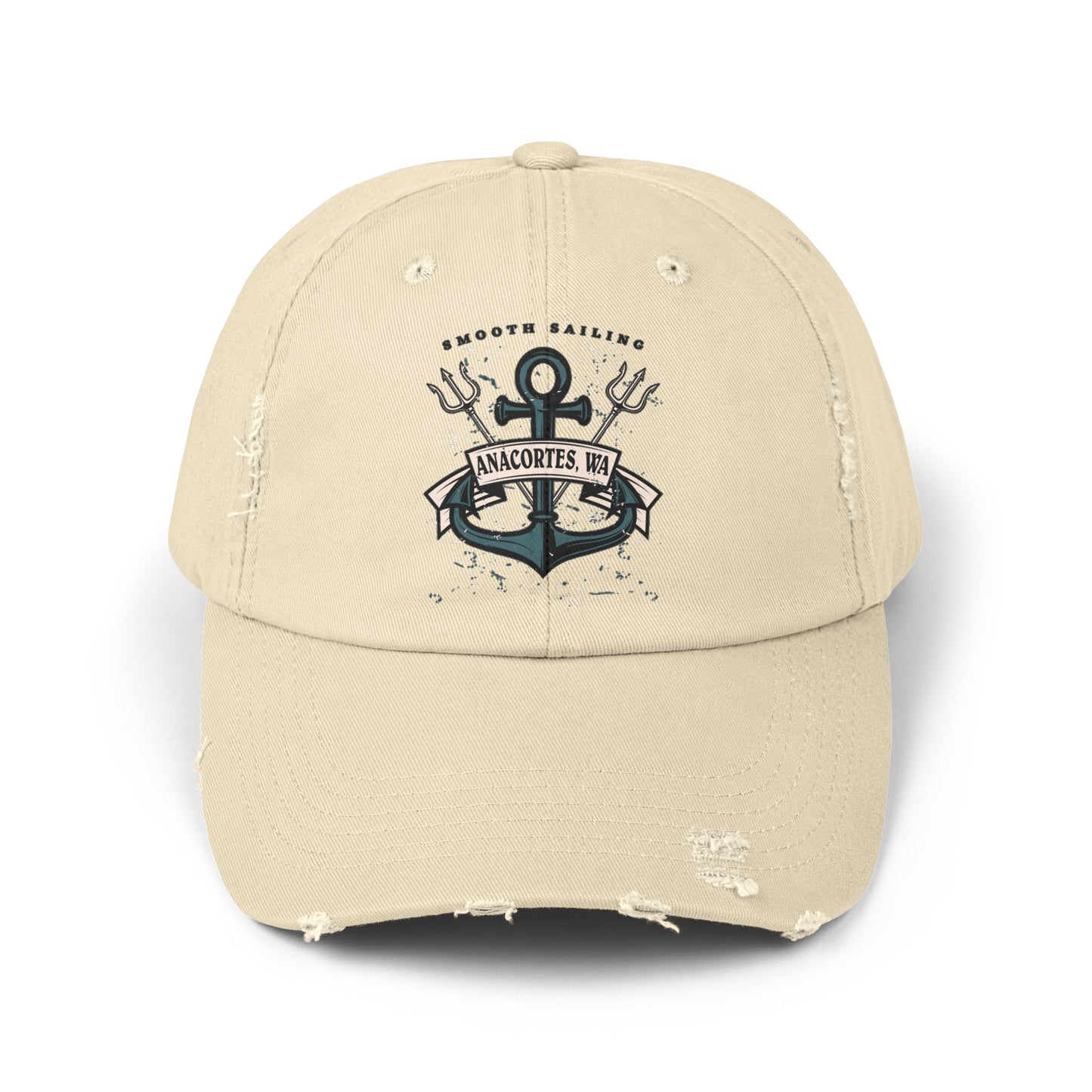 Anacortes - Anchor Unisex Distressed Cap