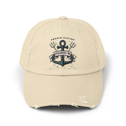 Anacortes - Anchor Unisex Distressed Cap