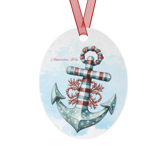 ANACORTES HOLIDAY ANCHOR  Metal Ornament