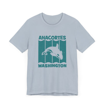 TEAL ANACORTES WHALE  Unisex Jersey Short Sleeve Tee