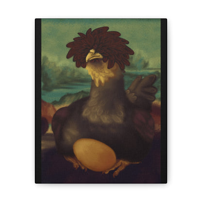 Chicken Lisa by Monues Canvas Stretched, 0.75"