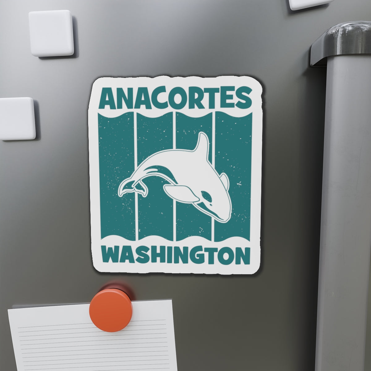 Anacortes Teal Orca  Magnet