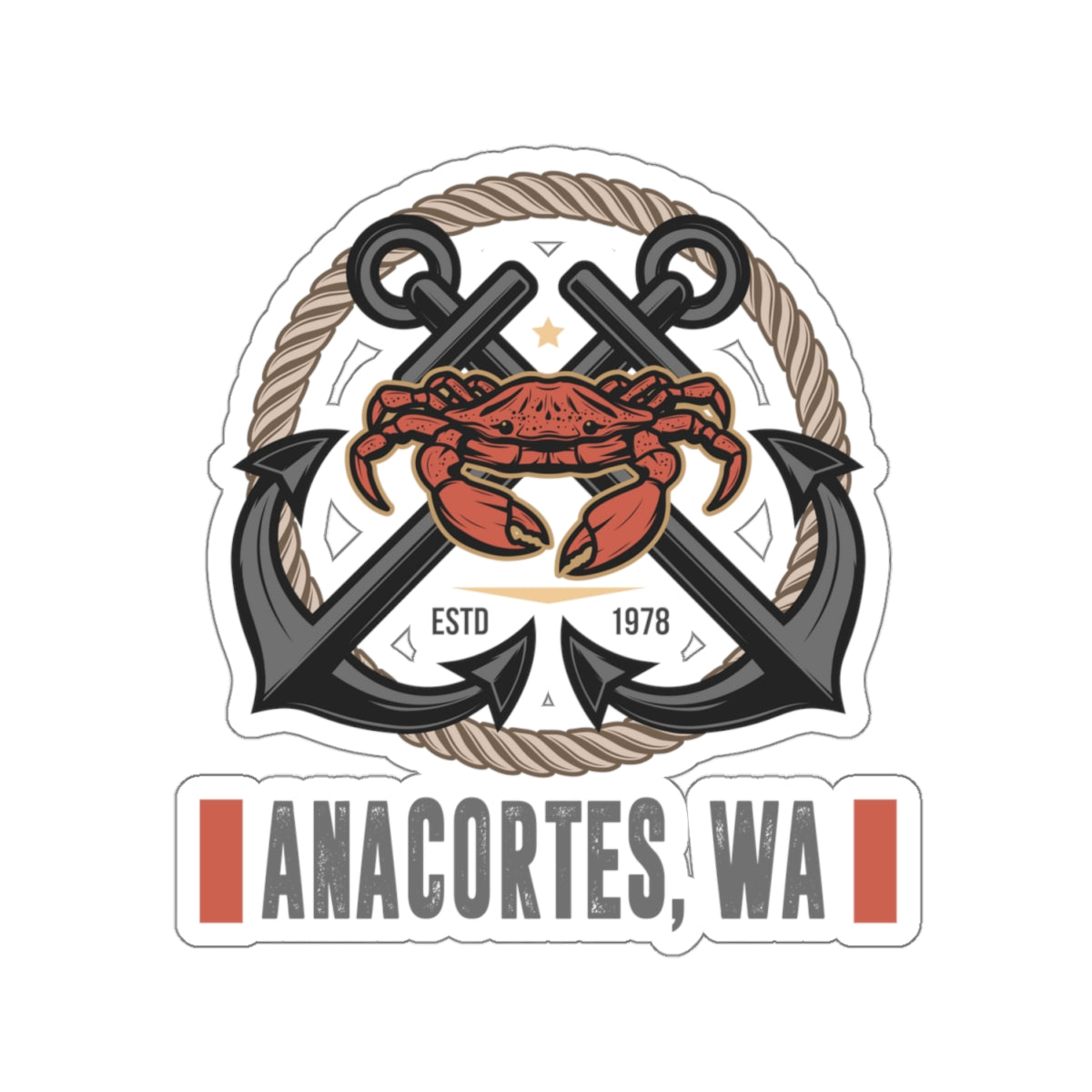 ANACORTES CRAB/ANCHOR Sticker