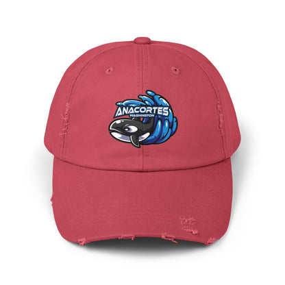 ANACORTES ORCA MASCOT Unisex Distressed Cap