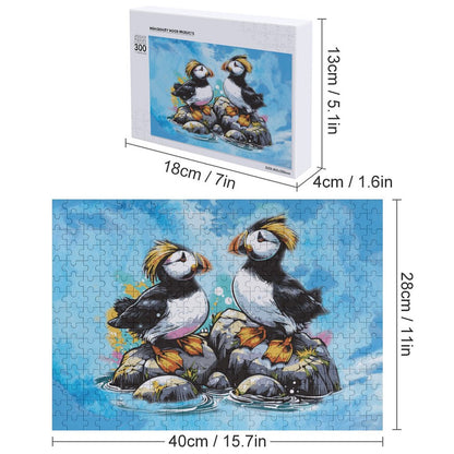 Fun TUFTED PUFFIN Wooden Picture Puzzle