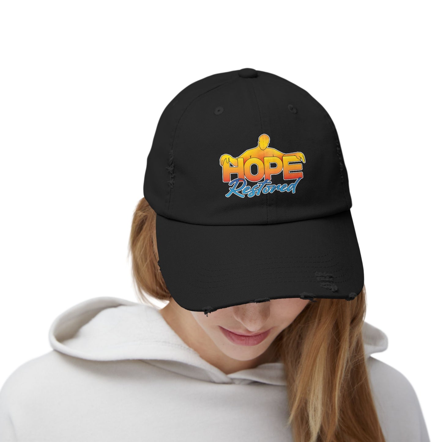 HOPE RESTORED Unisex Distressed Cap