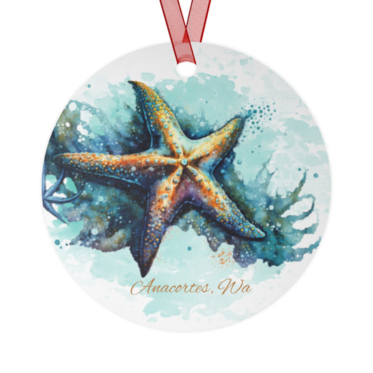 ANACORTES STARFISH Metal Ornament