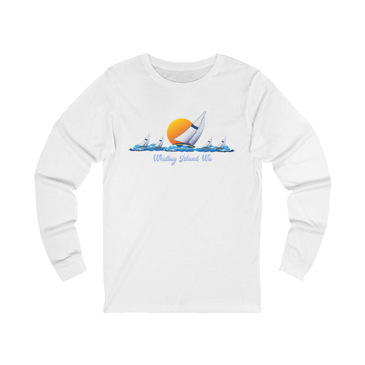 WHIDBEY ISLAND WA  Sail Away Unisex Jersey Long Sleeve Tee