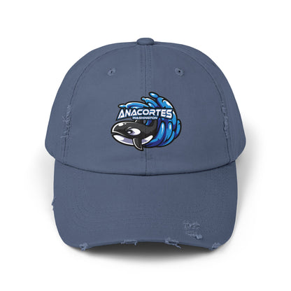 ANACORTES ORCA MASCOT Unisex Distressed Cap