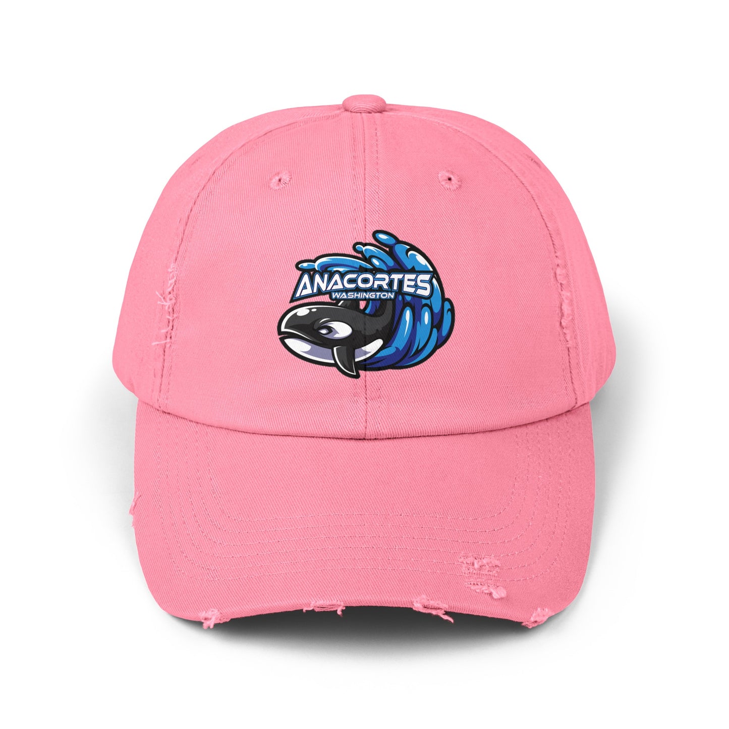 ANACORTES ORCA MASCOT Unisex Distressed Cap