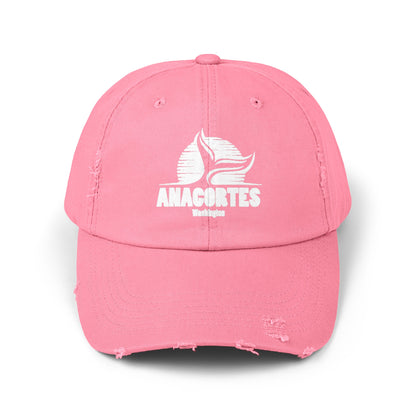 ANACORTES WHALE TAIL Unisex Distressed Cap