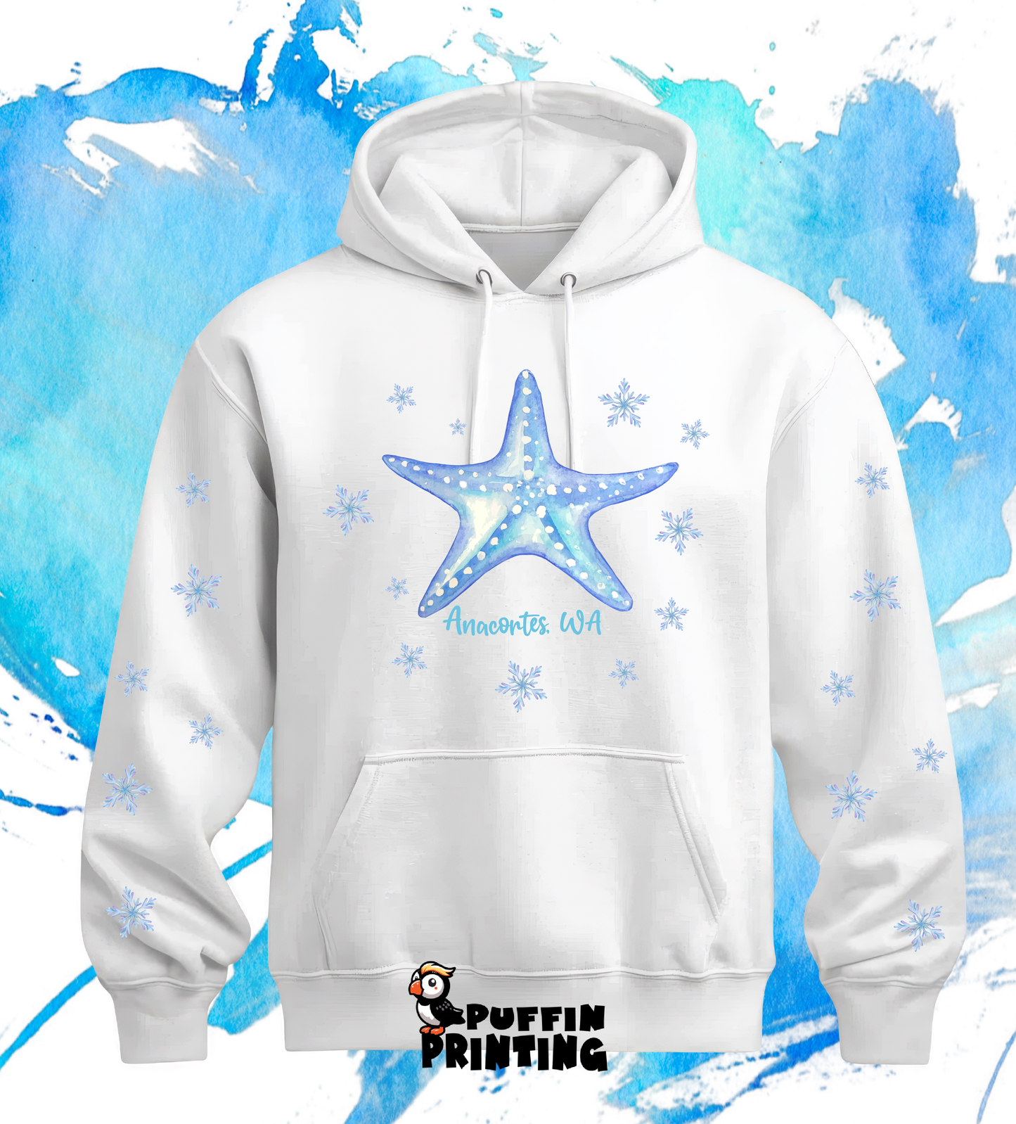 ANACORTES WINTER STARFISH HOODIE OR TEE