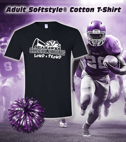 ANACORTES SEAHAWKS CHEER LOUD & PROUD - SOFTSTYLE TEE