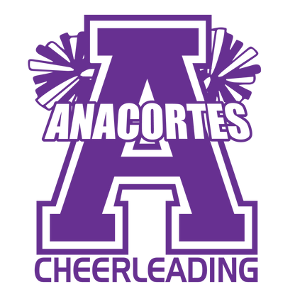 ANACORTES CHEERLEADING SEAHAWKS   "A" SPIRIT 50/50 TEE SHIRT