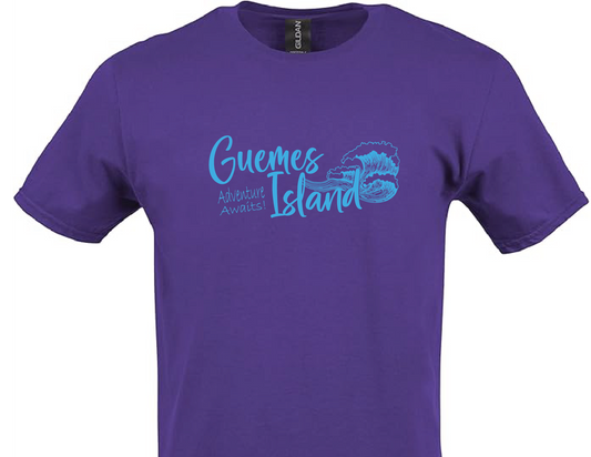 GUEMES ISLAND - ADVENTURE AWAITS WAVE  SHIRT & MORE!