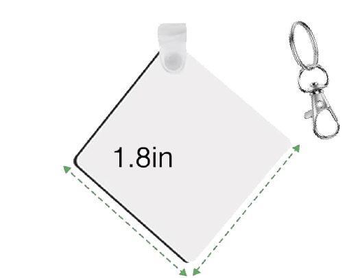 CUSTOM PHOTO SQUARE KEYCHAIN