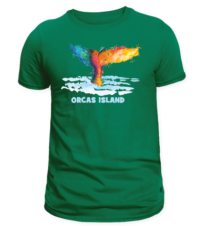 ORCAS ISLAND -   PAINTED TAIL WHALE SHIRTS & MORE!