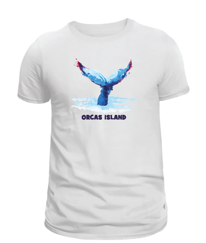 ORCAS ISLAND -    BLUE WHALE TAIL  SHIRTS & MORE!