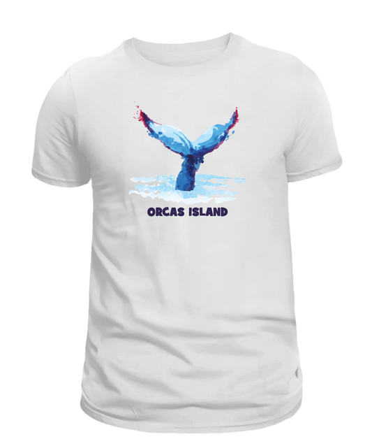 ORCAS ISLAND -    BLUE WHALE TAIL  SHIRTS & MORE!