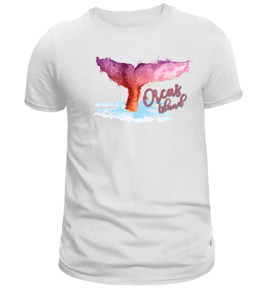 ORCAS ISLAND -    PINK WHALE TAIL  SHIRTS & MORE!