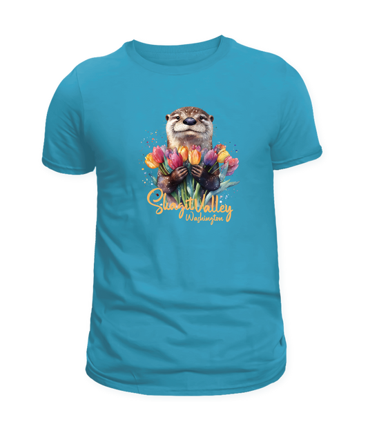 SKAGIT VALLEY TULIPS - CUTE OTTER 2 TULIPS SHIRTS & MORE!