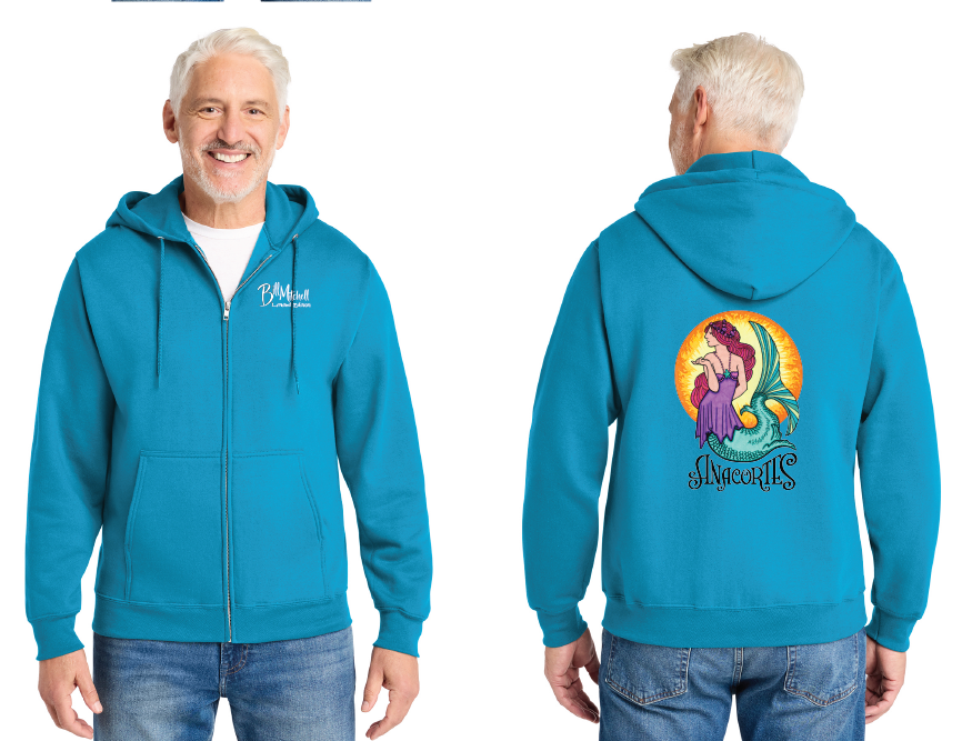 ZIP UP HOODIE- Bill Mitchell - Anacortes Mermaid, Limited Edition