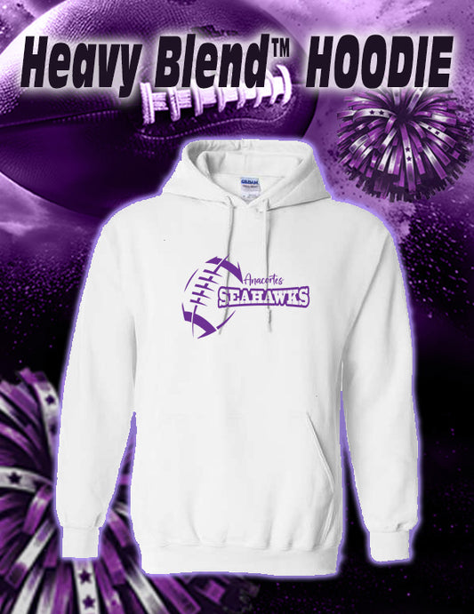 ANACORTES SEAHAWKS LARGE FOOTBALL  - 50/50 HOODIE