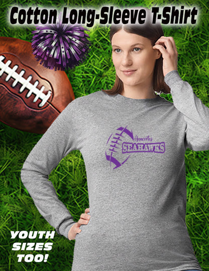ANACORTES SEAHAWKS LARGE FOOTBALL - LONG SLEEVE TEE