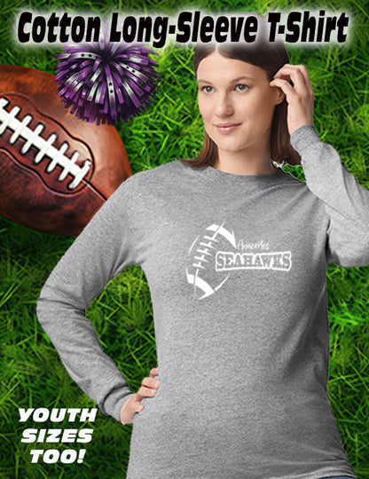 ANACORTES SEAHAWKS LARGE FOOTBALL - LONG SLEEVE TEE