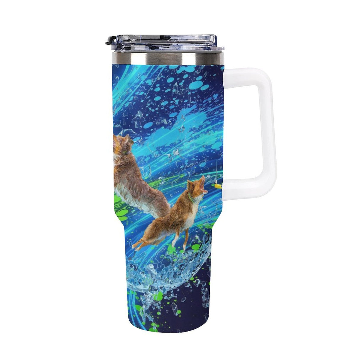 Murphy 40oz Insulated Tumbler with Handle and Straw