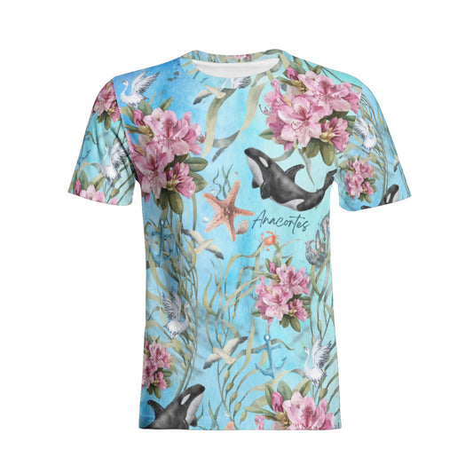 Orca Dreams Anacortes Unisex All-Over Print Cotton T-shirts