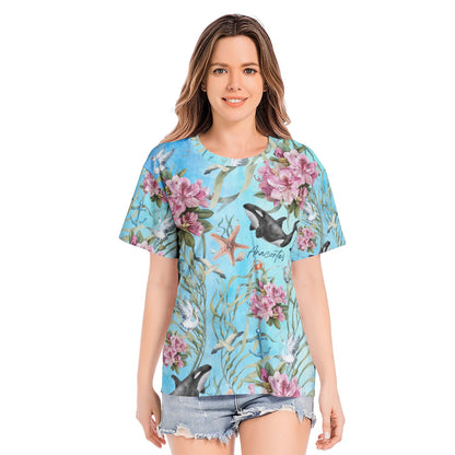 Orca Dreams Anacortes Unisex All-Over Print Cotton T-shirts