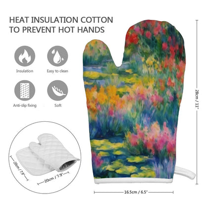 WILDFLOWER POND  Oven Mitt Set of 2