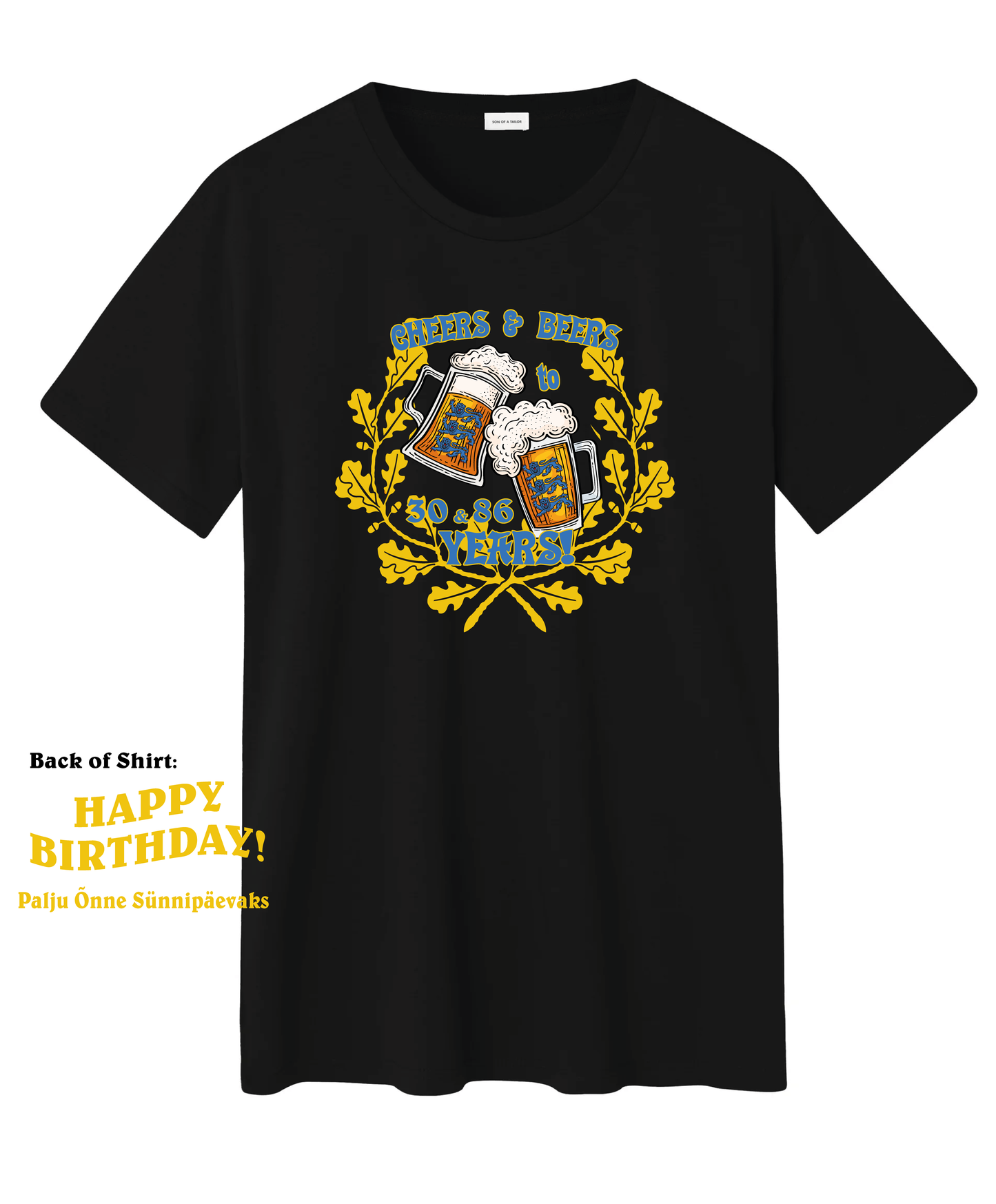 CHEERS & BEERS _ CUSTOM TEE SHIRT