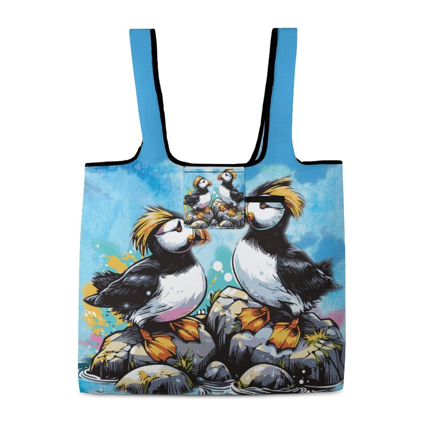 Fun TUFTED PUFFIN Foldable Shopping Bag