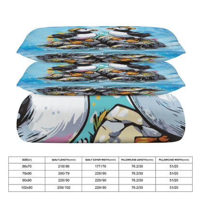 Fun TUFTED PUFFIN Bedding Set