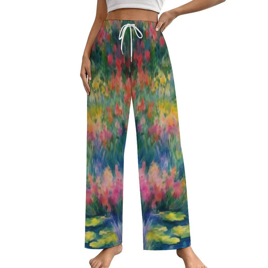 WILDFLOWER POND  Drawstring Women Wide Leg Pajamas Pants