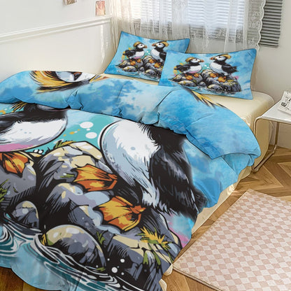 Fun TUFTED PUFFIN Bedding Set