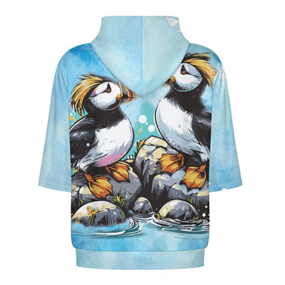 Fun TUFTED PUFFIN Half Sleeve Hoodie