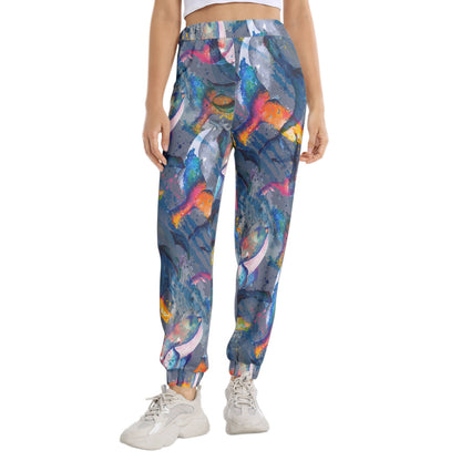 WHALE WONDER Elastic Waist Tapered Sweatpant